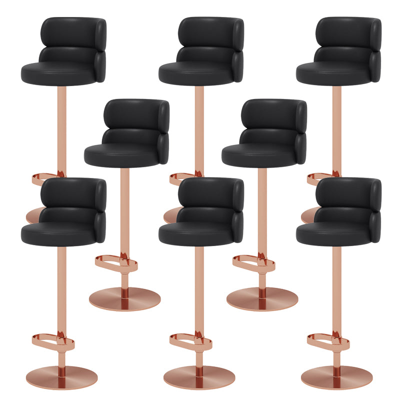 Glam Style Liftable Bar Stool Round Seat Counter Bar Stool for Home Use