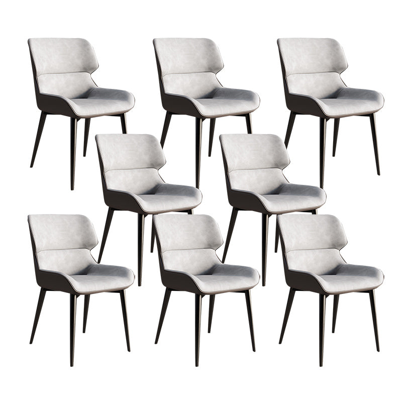 Dining Room Upholstered Chair Faux Leather Wingback Side Chair