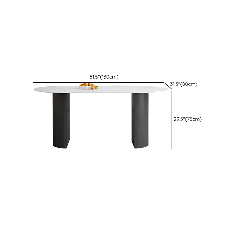 Dining Room Dinner Kitchen Table Oval Double Pedestal Dining Table