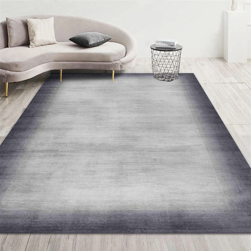 Grey Modern Rug Polyester Graphic Area Rug Tear Resistant Rug for Home Decor