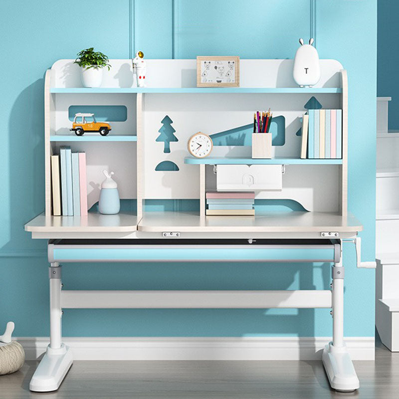 Adjustable Writing Desk Solid Wood Study Desk with Storage Drawer