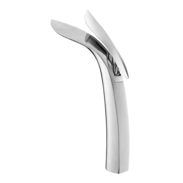 Brass 1 Hole Basin Faucet Lever Handle Sink Faucet Circular Modern Faucet for Bathroom