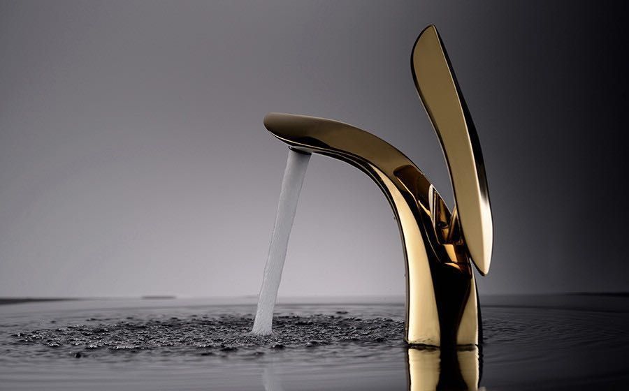 Light Luxury Vessel Faucet Single Hole Faucet Lever Handle Bathroom Faucet