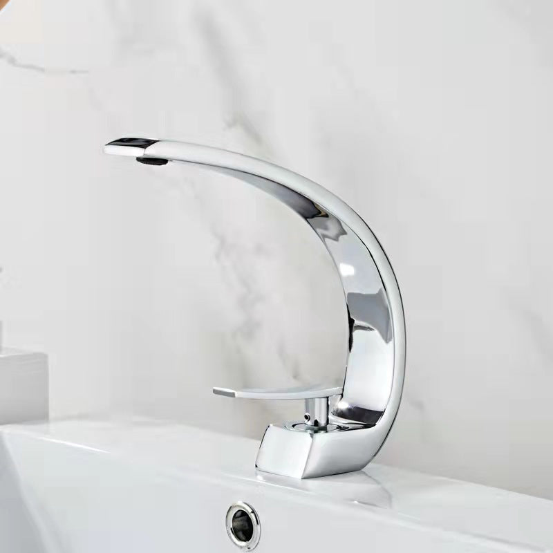 6.7 Inch High Basin Faucet Luxury 1 Hole Vanity Sink Faucet Cubic Bathroom Faucet