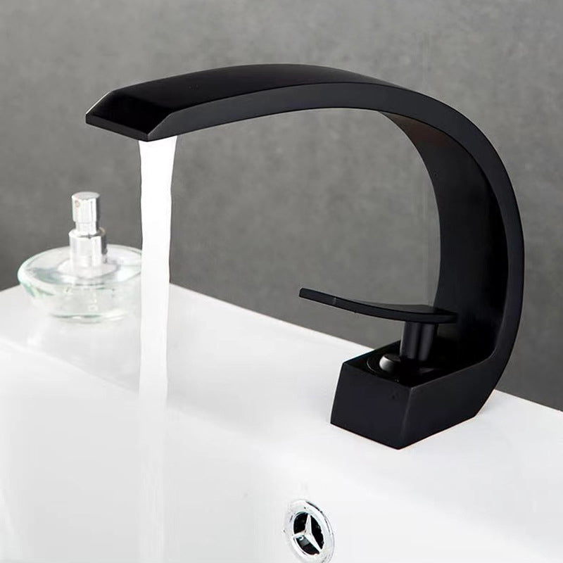 6.7 Inch High Basin Faucet Luxury 1 Hole Vanity Sink Faucet Cubic Bathroom Faucet