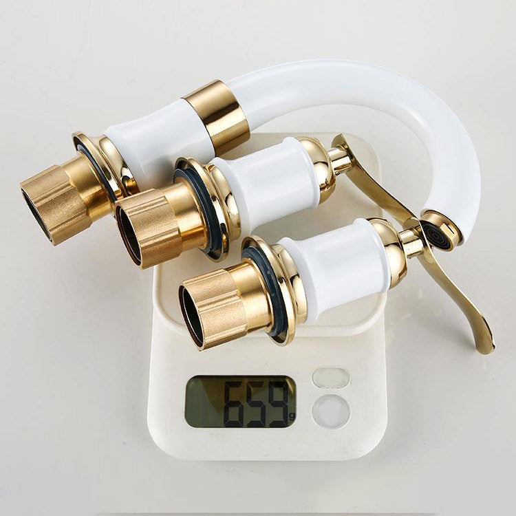 Modern Vessel Faucet Metal Lever Handles Low Arc Vessel Faucet for Home