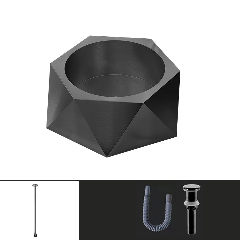 Modern Vessel Sink Metal Specialty with Pop-Up Drain Vessel Lavatory Sink