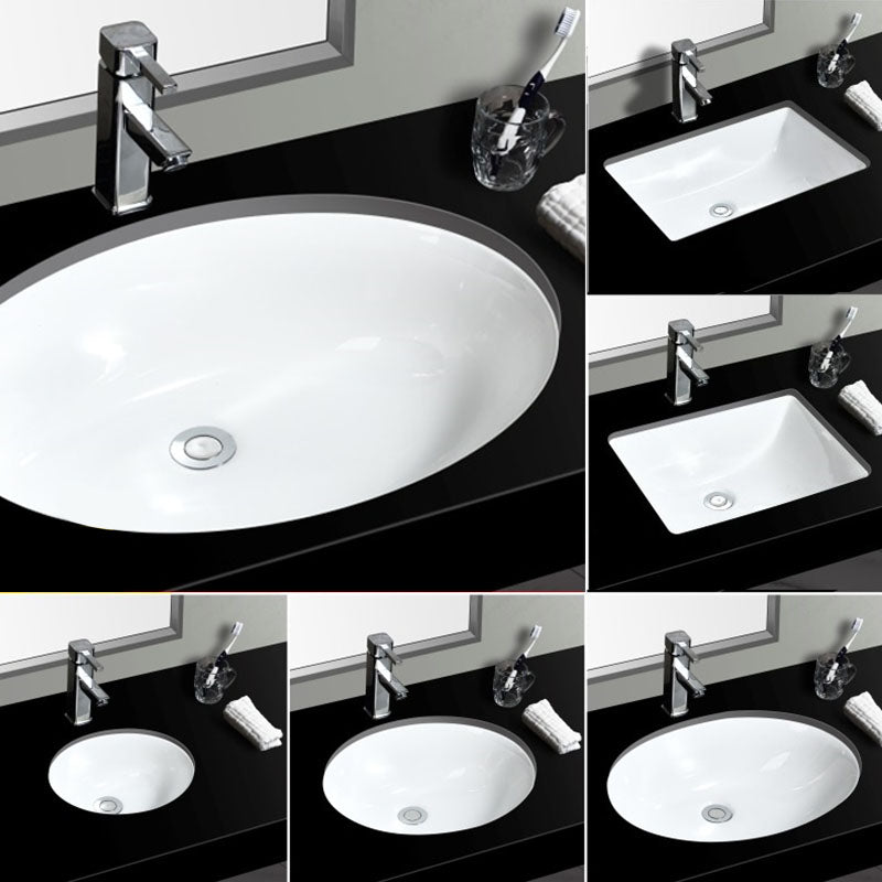 Contemporary Wash Stand Ceramic Metal Undermount Bathroom Sink