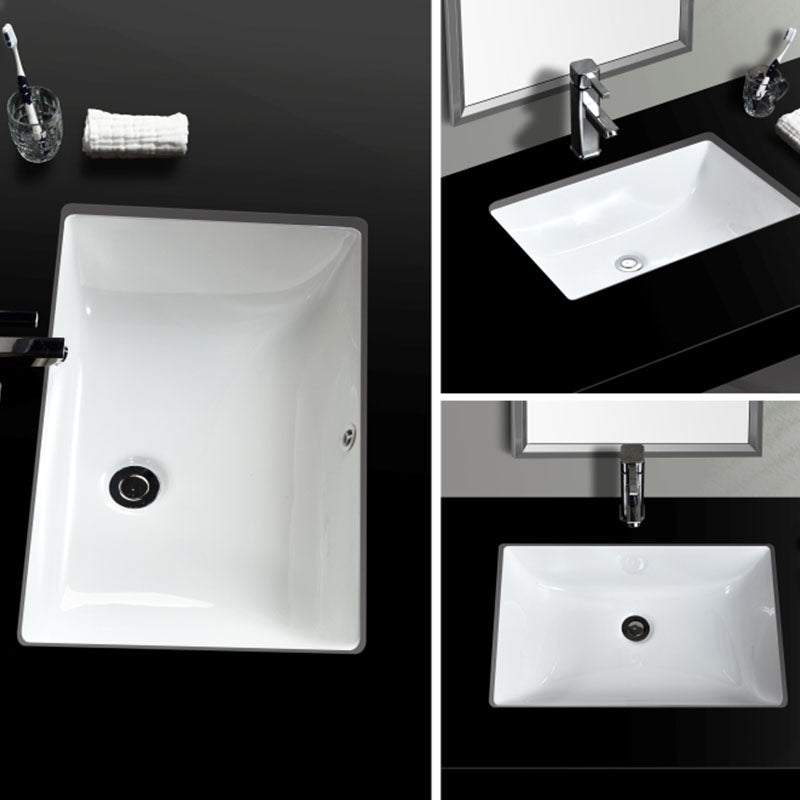 Contemporary Wash Stand Ceramic Metal Undermount Bathroom Sink