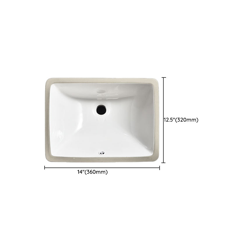 Contemporary Wash Stand Ceramic Metal Undermount Bathroom Sink