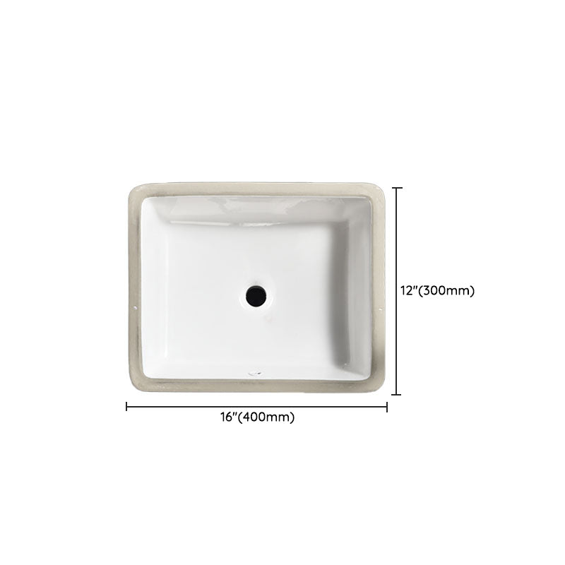 Contemporary Wash Stand Ceramic Metal Undermount Bathroom Sink