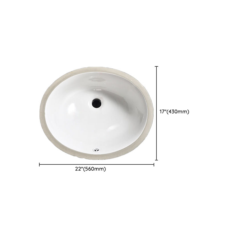 Contemporary Wash Stand Ceramic Metal Undermount Bathroom Sink