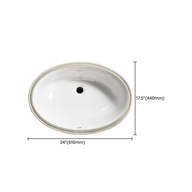 Contemporary Wash Stand Ceramic Metal Undermount Bathroom Sink