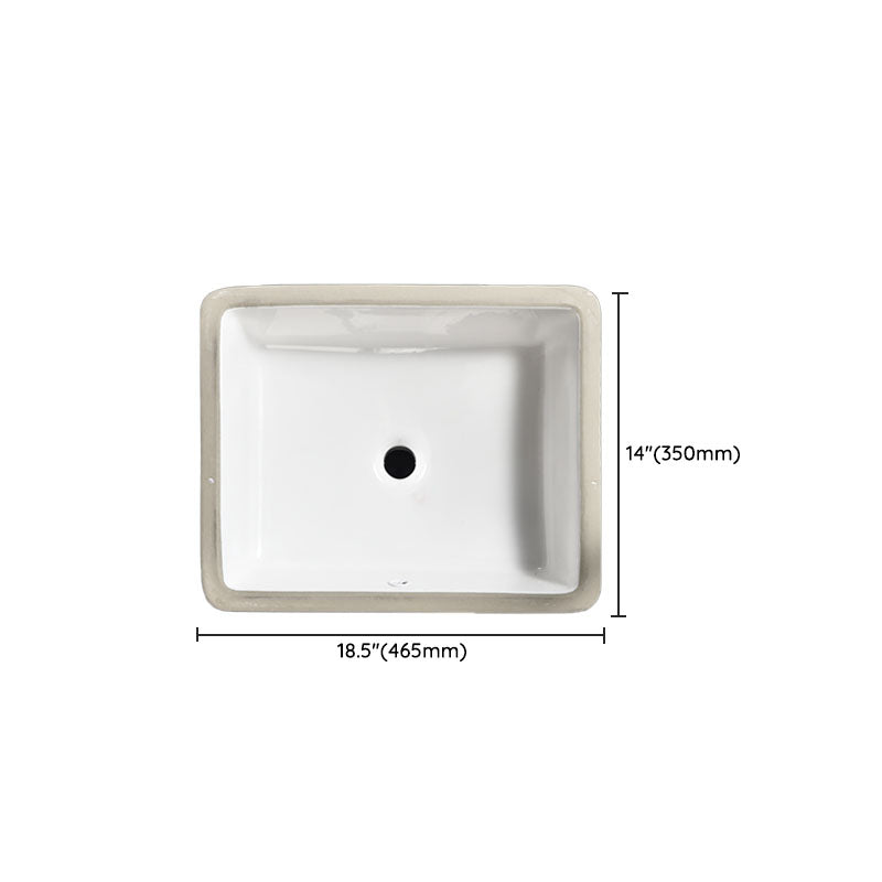 Contemporary Wash Stand Ceramic Metal Undermount Bathroom Sink