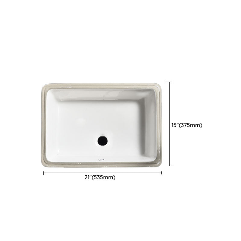 Contemporary Wash Stand Ceramic Metal Undermount Bathroom Sink