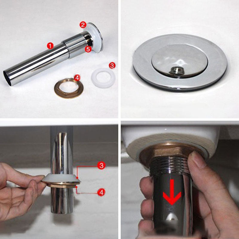 Contemporary Bathroom Sink Porcelain Trough Sink with Round Shape(Not Included Faucets)