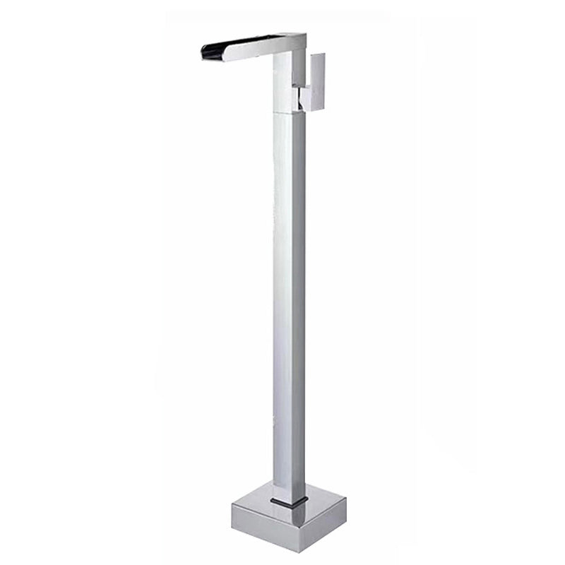 Floor Mounted Metal Freestanding Tub Filler One Handle Freestanding Bathtub Faucet