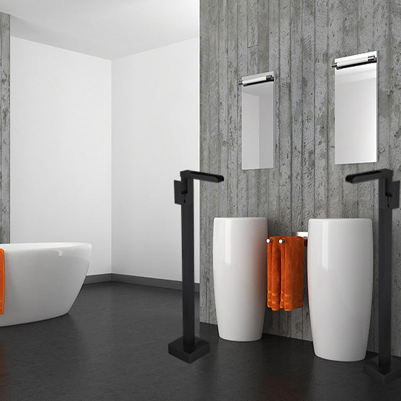 Floor Mounted Metal Freestanding Tub Filler One Handle Freestanding Bathtub Faucet