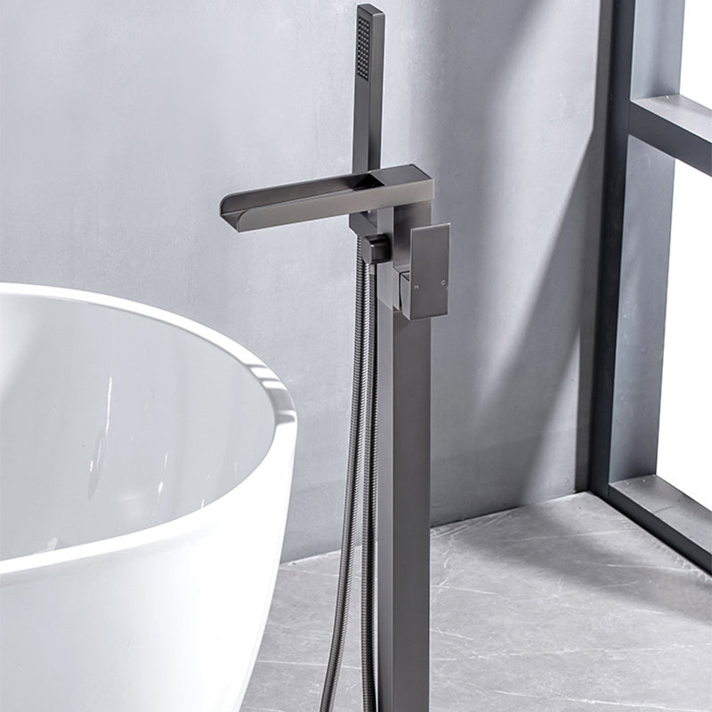 Floor Mounted Metal Freestanding Tub Filler One Handle Freestanding Bathtub Faucet