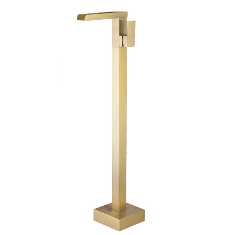 Floor Mounted Metal Freestanding Tub Filler One Handle Freestanding Bathtub Faucet