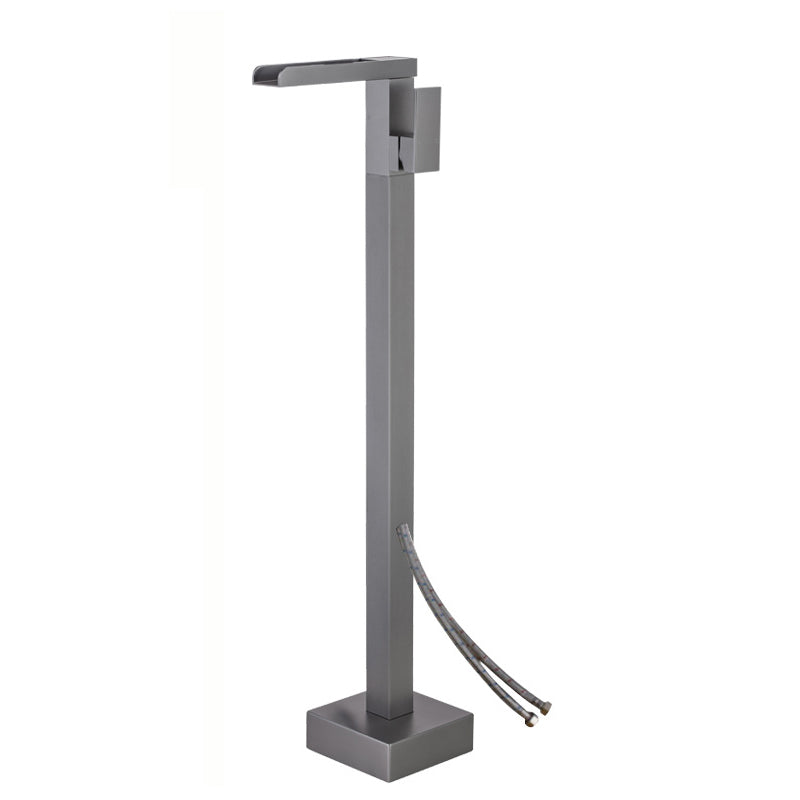Floor Mounted Metal Freestanding Tub Filler One Handle Freestanding Bathtub Faucet