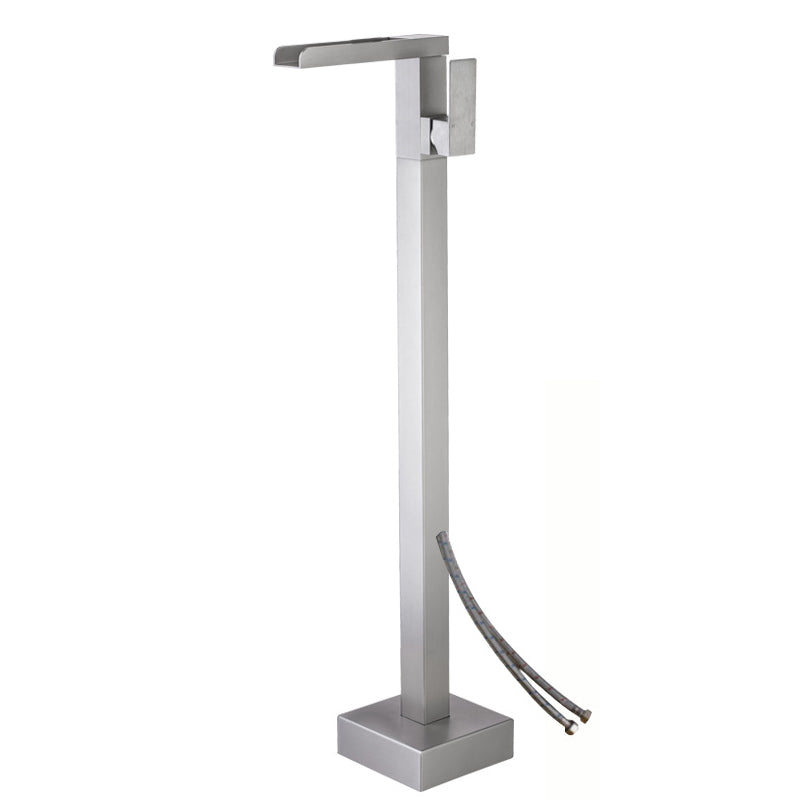 Floor Mounted Metal Freestanding Tub Filler One Handle Freestanding Bathtub Faucet