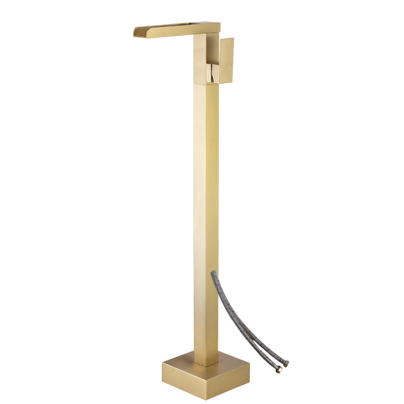 Floor Mounted Metal Freestanding Tub Filler One Handle Freestanding Bathtub Faucet