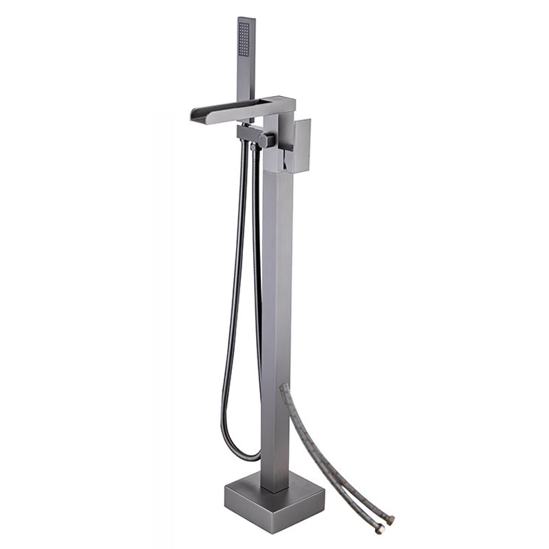 Floor Mounted Metal Freestanding Tub Filler One Handle Freestanding Bathtub Faucet