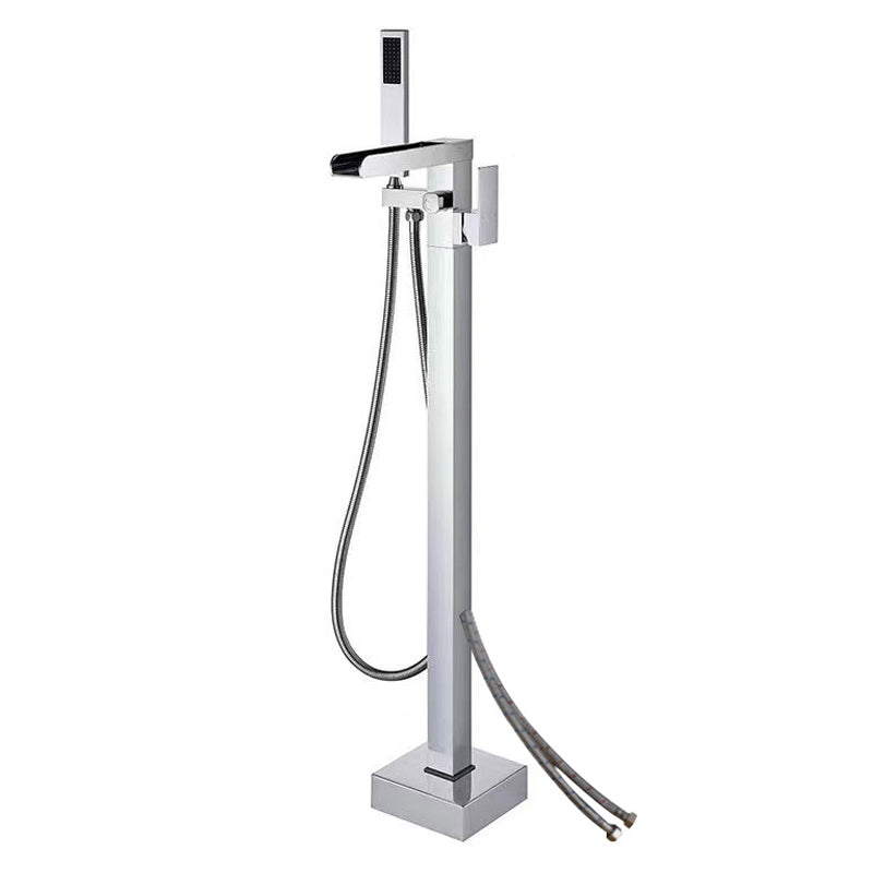 Floor Mounted Metal Freestanding Tub Filler One Handle Freestanding Bathtub Faucet