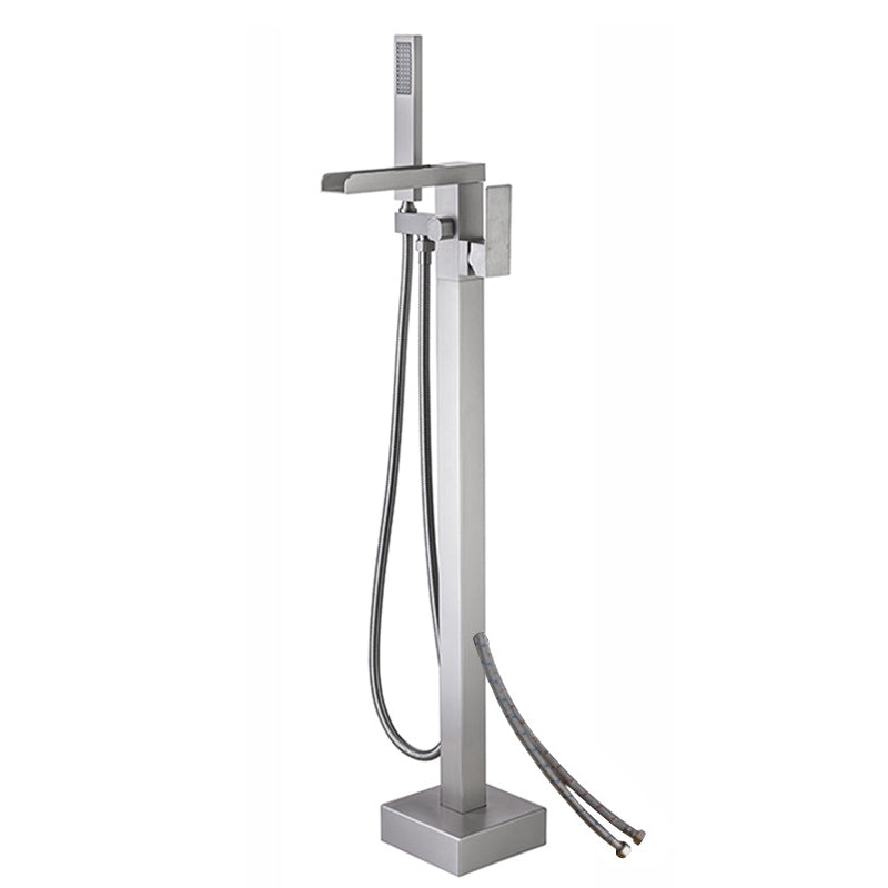 Floor Mounted Metal Freestanding Tub Filler One Handle Freestanding Bathtub Faucet