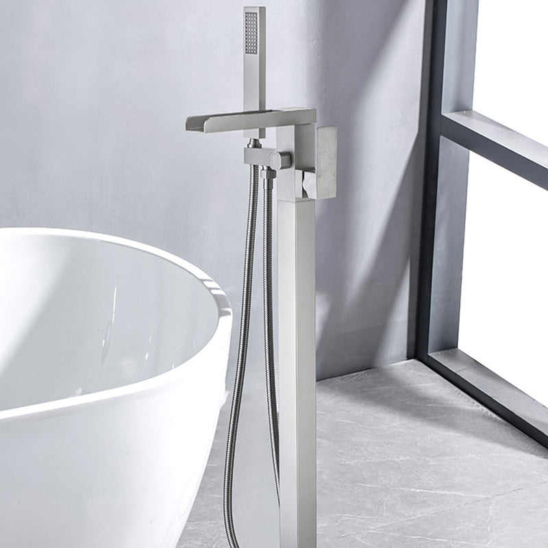 Floor Mounted Metal Freestanding Tub Filler One Handle Freestanding Bathtub Faucet