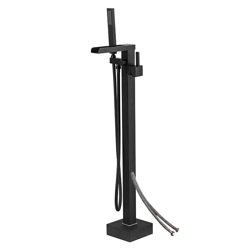 Floor Mounted Metal Freestanding Tub Filler One Handle Freestanding Bathtub Faucet