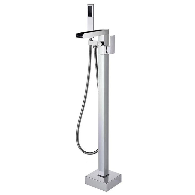 Floor Mounted Metal Freestanding Tub Filler One Handle Freestanding Bathtub Faucet