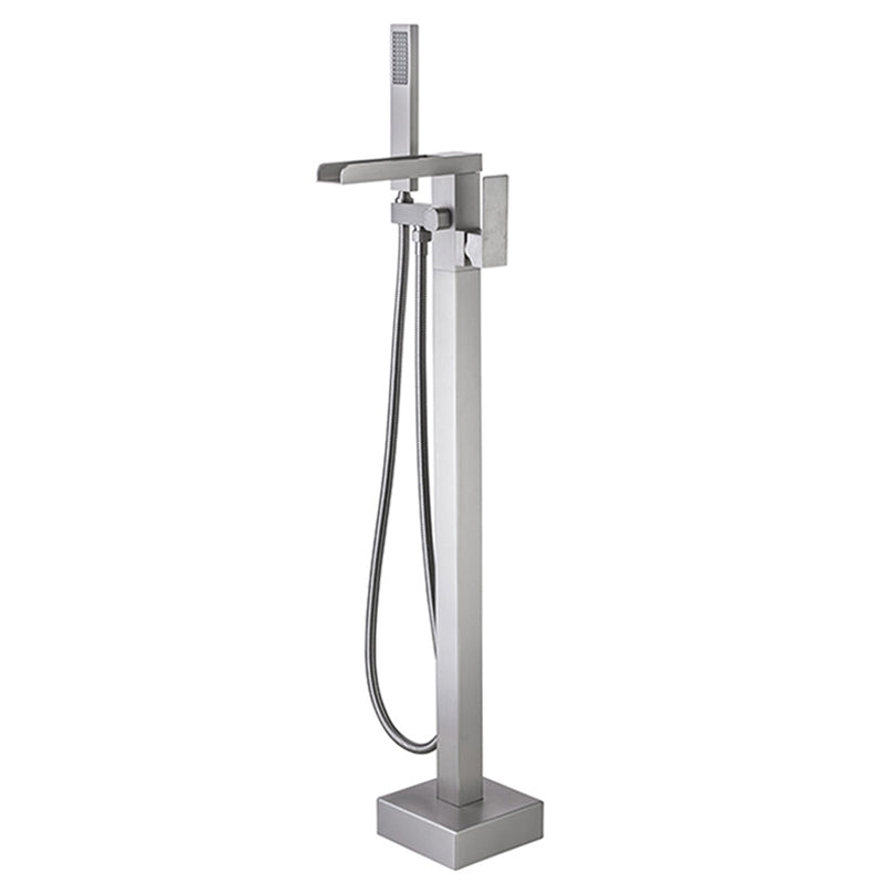 Floor Mounted Metal Freestanding Tub Filler One Handle Freestanding Bathtub Faucet