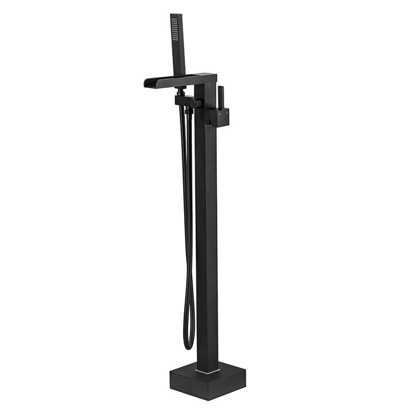 Floor Mounted Metal Freestanding Tub Filler One Handle Freestanding Bathtub Faucet