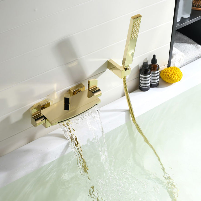 Bathtub Faucet Waterfall Rod Handle Wall Mounted Bathroom Faucet