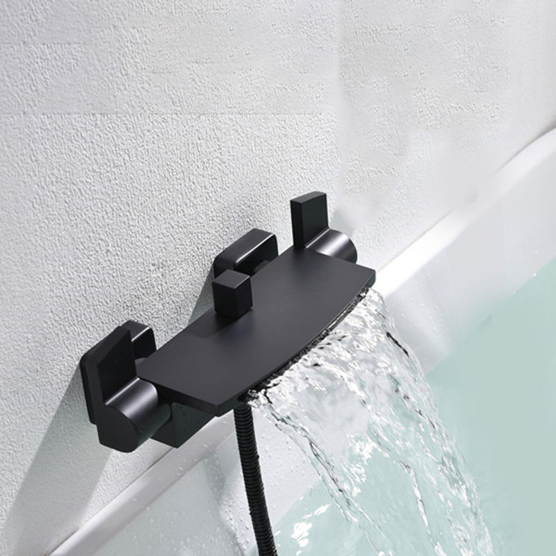 Bathtub Faucet Waterfall Rod Handle Wall Mounted Bathroom Faucet