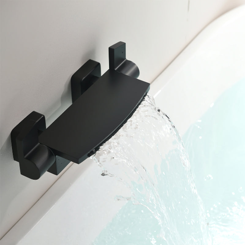 Bathtub Faucet Waterfall Rod Handle Wall Mounted Bathroom Faucet