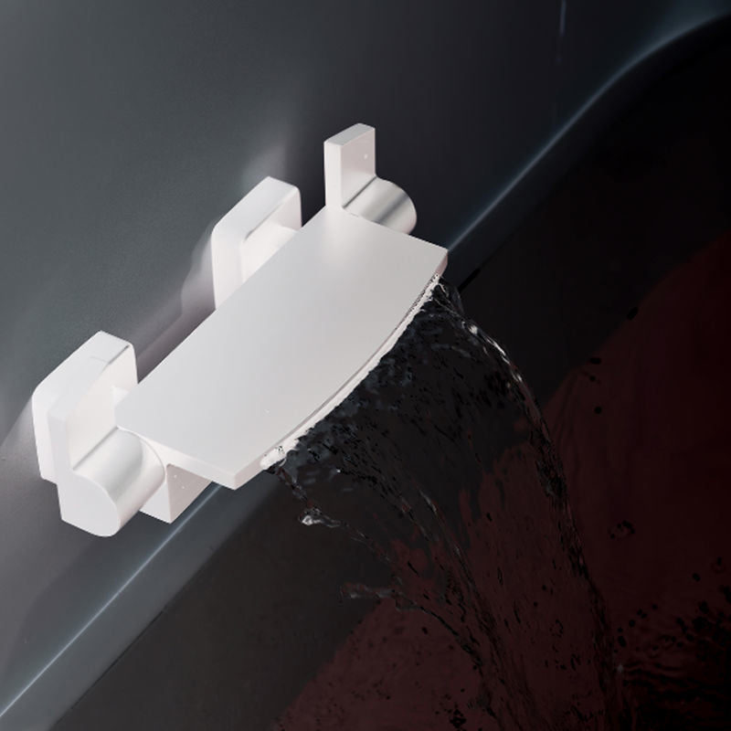 Bathtub Faucet Waterfall Rod Handle Wall Mounted Bathroom Faucet
