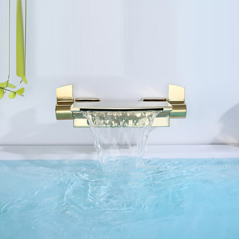 Bathtub Faucet Waterfall Rod Handle Wall Mounted Bathroom Faucet