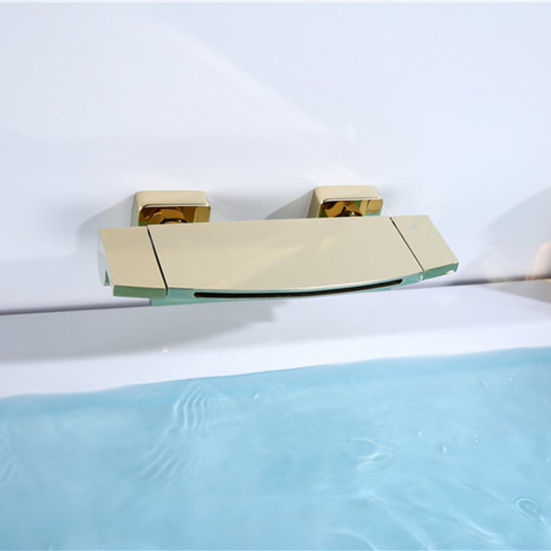 Bathtub Faucet Waterfall Rod Handle Wall Mounted Bathroom Faucet