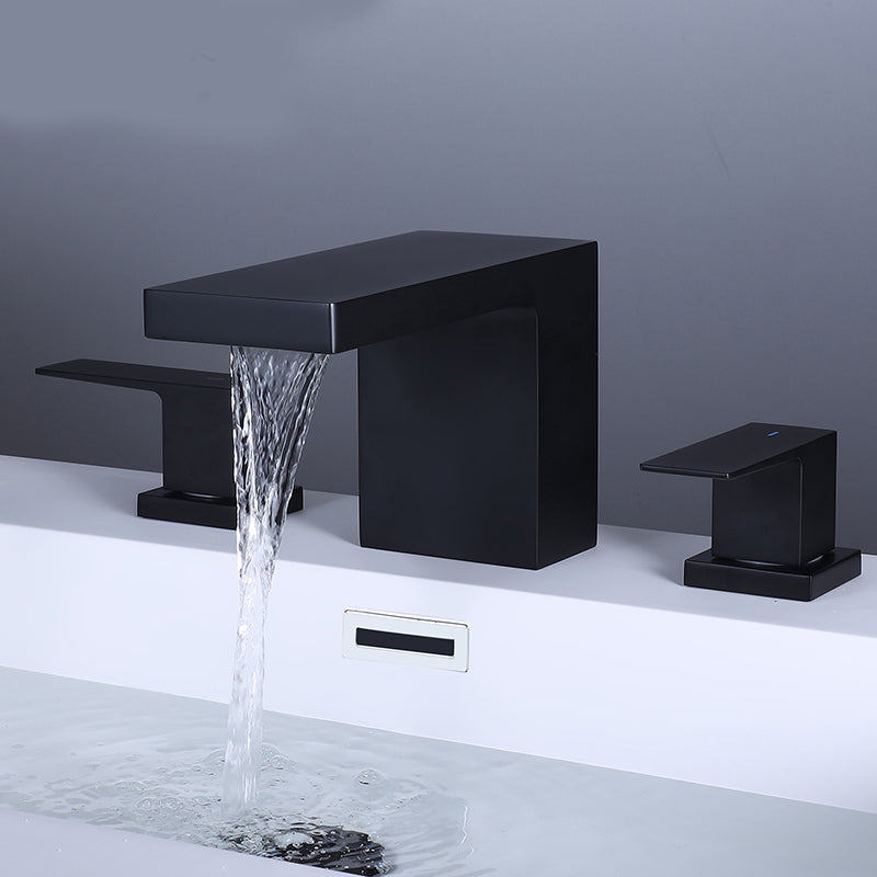 Modern Bathroom Faucet Rod Two-handle Waterfall Bathtub Faucet