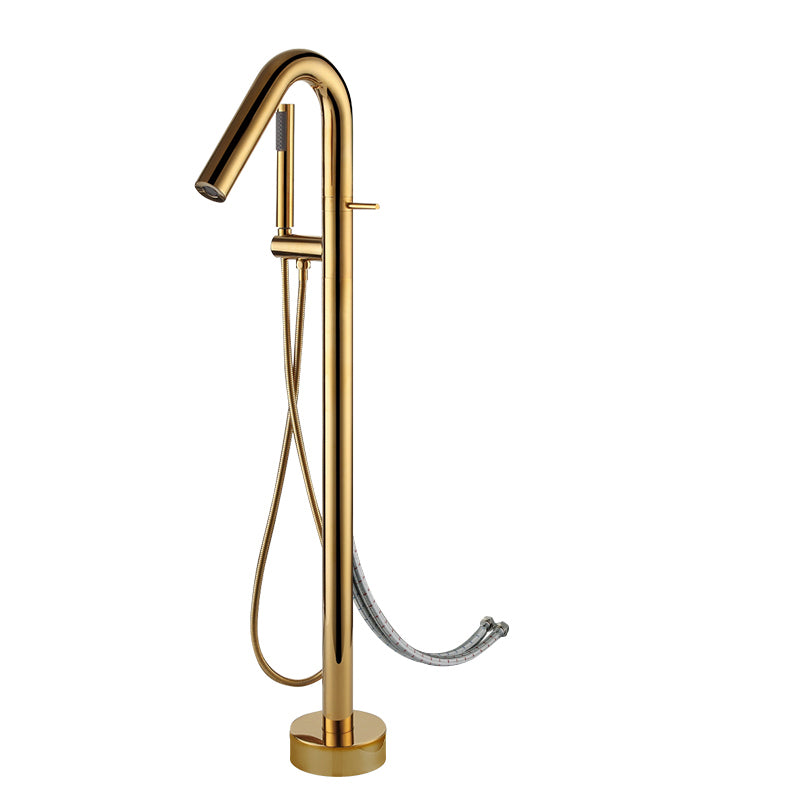 Floor Standing Faucet Bathroom Handheld Shower Head Bathtub Faucet