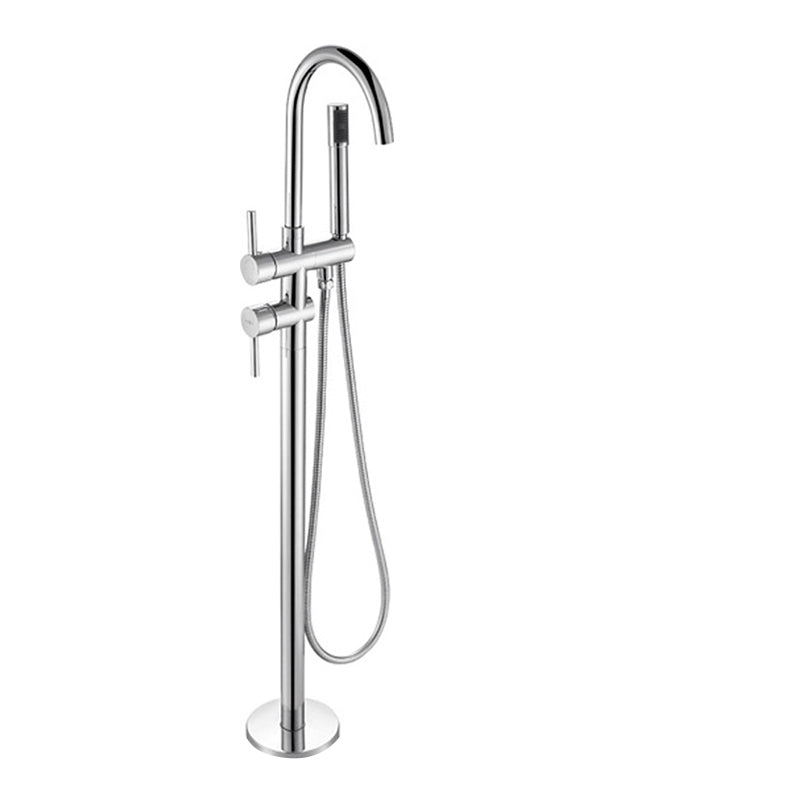 Modern Bathroom Faucet Floor Standing Handheld Shower Head Bathtub Faucet
