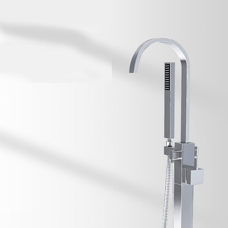 Modern Bathroom Faucet Floor Standing Handheld Shower Head Bathtub Faucet