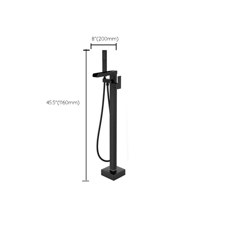 Modern Bathroom Faucet Floor Standing Handheld Shower Head Bathtub Faucet