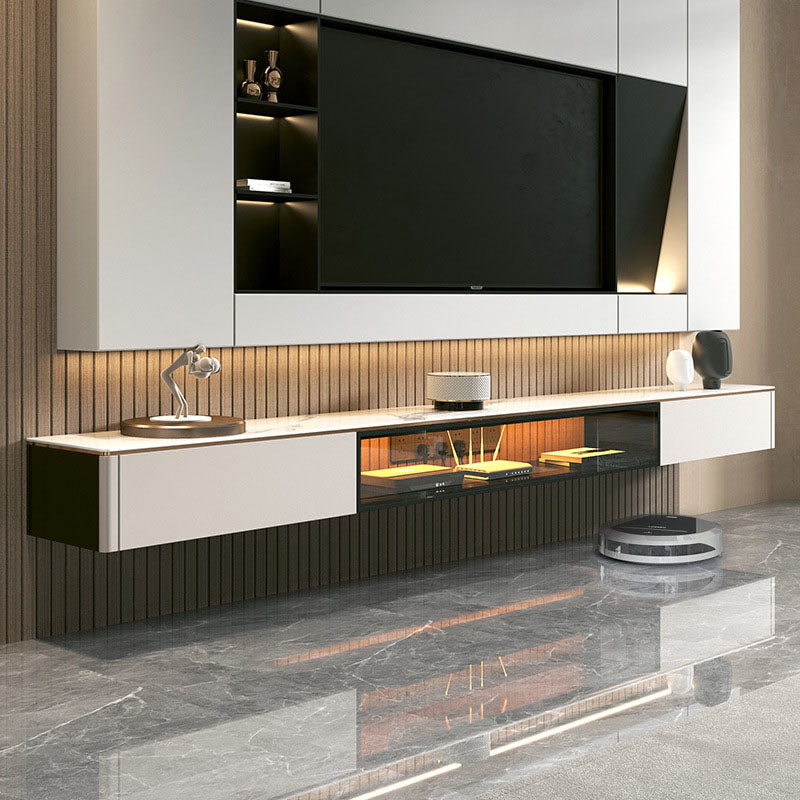 Contemporary TV Console Stone TV Media Console for Living Room