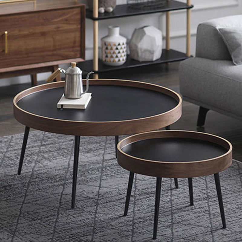 Contemporary Coffee Table 4 Legs Round Coffee Cocktail Table
