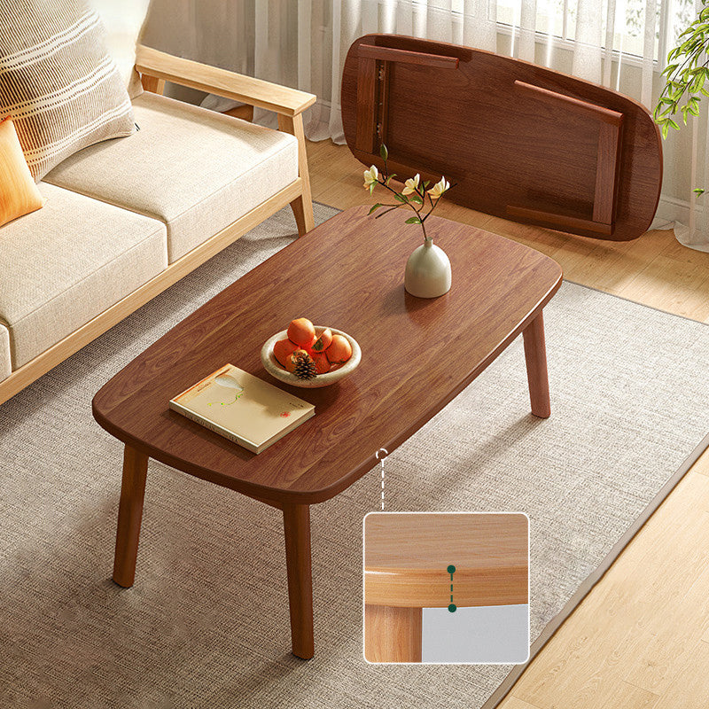 21" Wide Contemporary Coffee Table 4 Legs Single Coffee Cocktail Table