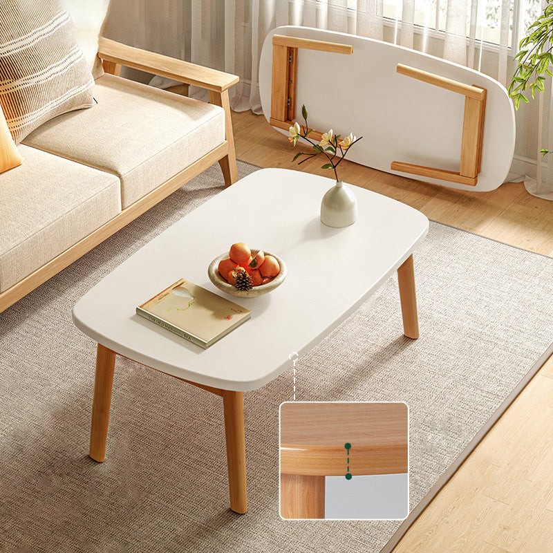 21" Wide Contemporary Coffee Table 4 Legs Single Coffee Cocktail Table